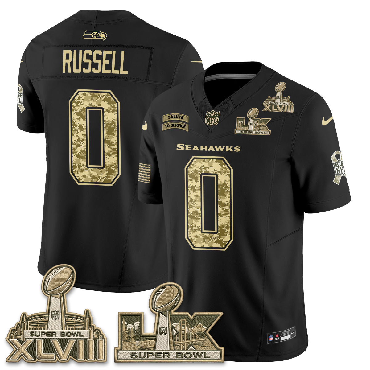 SEA 2026 Salute to Service V2 Vapor Jersey - Stitched