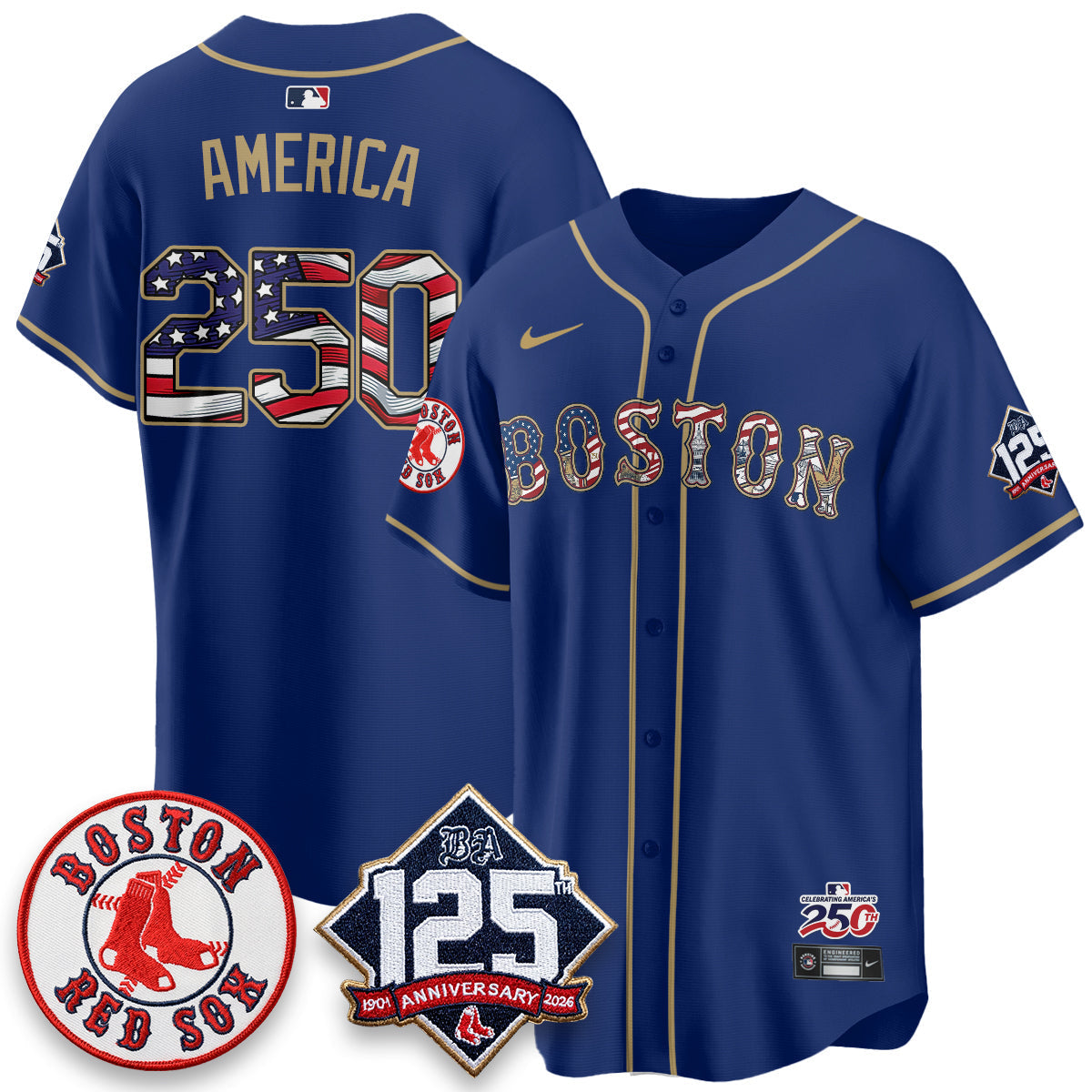 BOS 2026 Independence Day USA Vapor Limited Jersey - Stitched-DTD