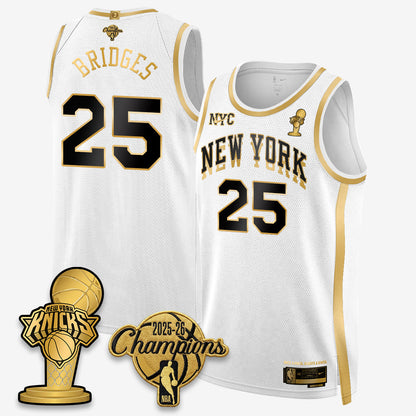 NYK 2026 NBA Champions Gold Edition Vapor Jersey - Stitched