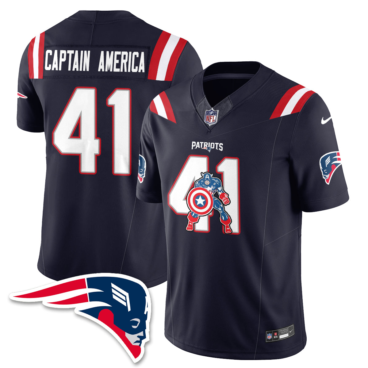 NE x Vibranium Shield Edition Vapor Jersey - Stitched