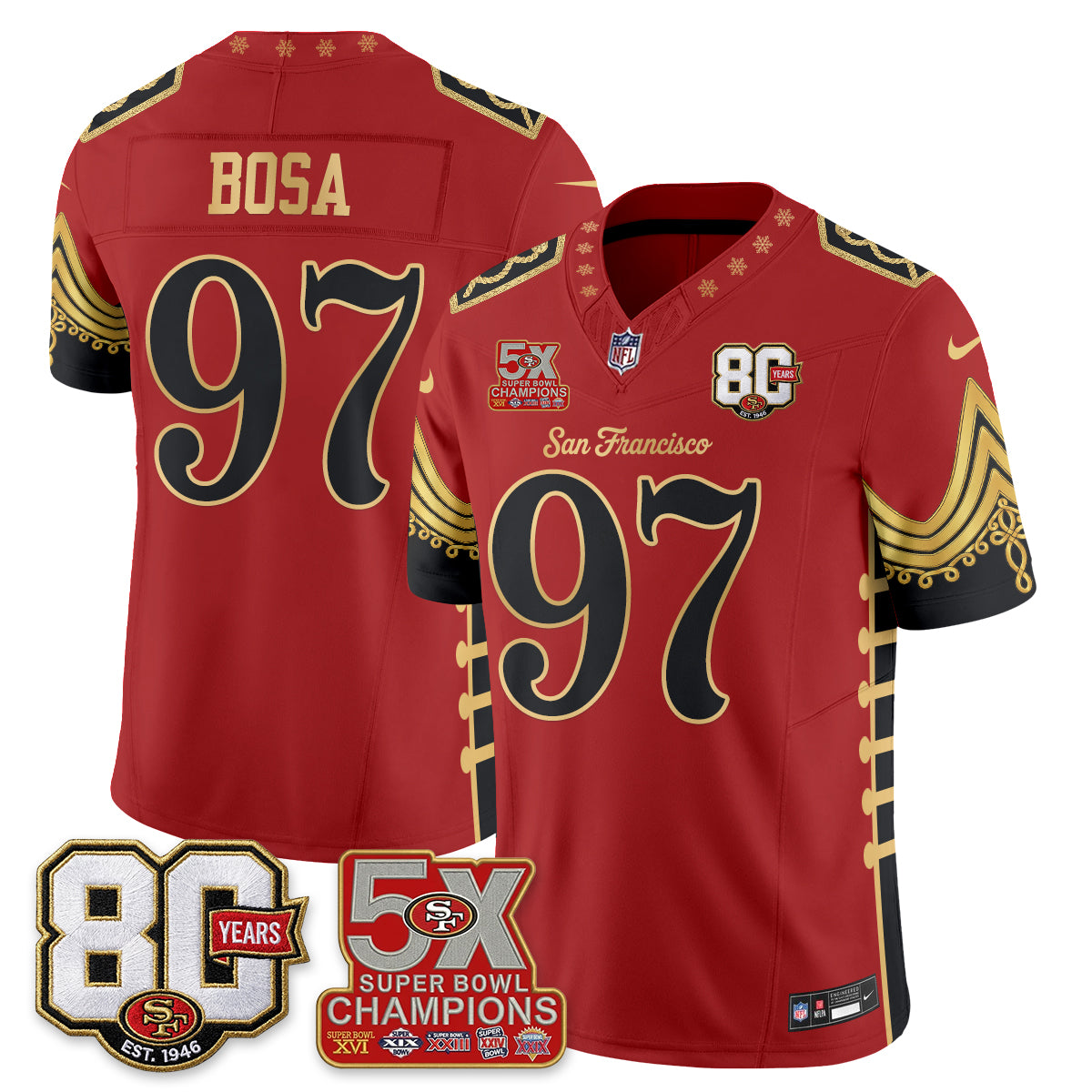SF Xmas Nutcracker Edition Vapor Jersey - Stitched