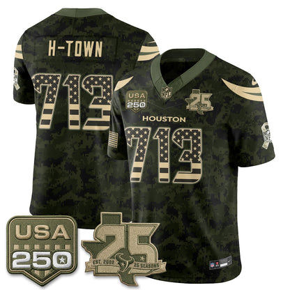 HOU 2026 Salute to Service Edition Vapor Jersey - Stitched