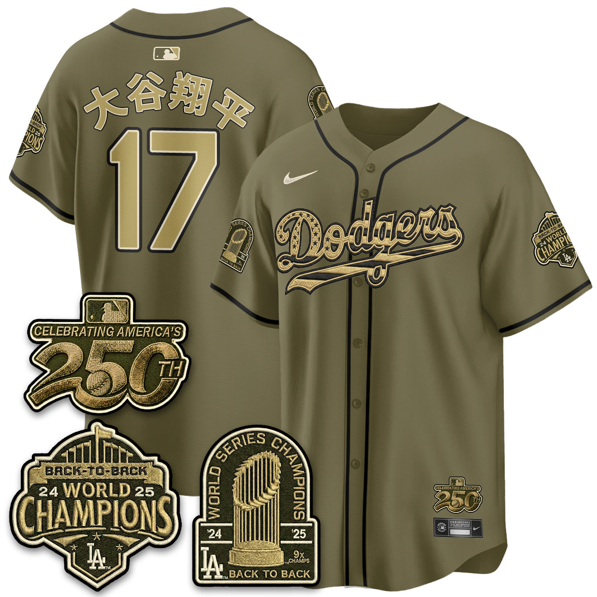 LAD New Era Olive 2026 Armed Forces Day Jersey -Stitched V2
