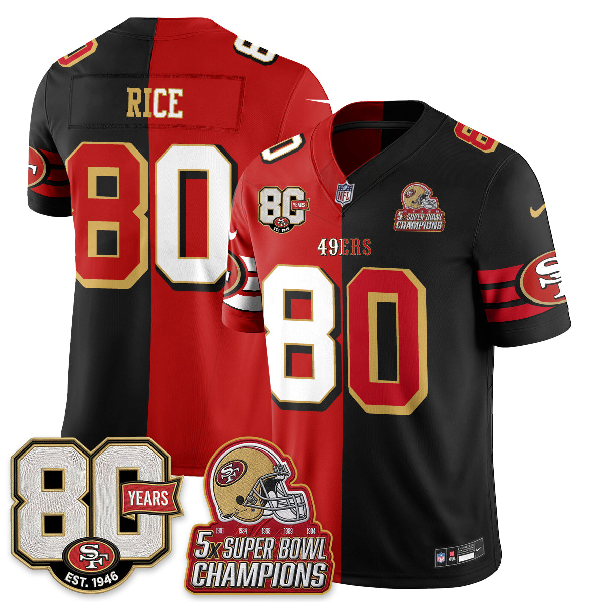 SF Split Style Vapor Jersey - Stitched