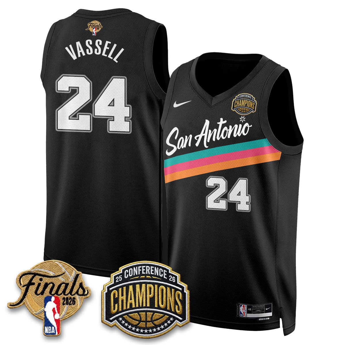 SAS 2026 NBA Western Conference Champions Vapor City Edition Jersey - Stitched