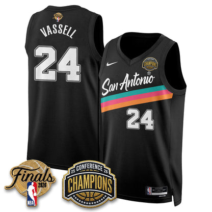 SAS 2026 NBA Western Conference Champions Vapor City Edition Jersey - Stitched