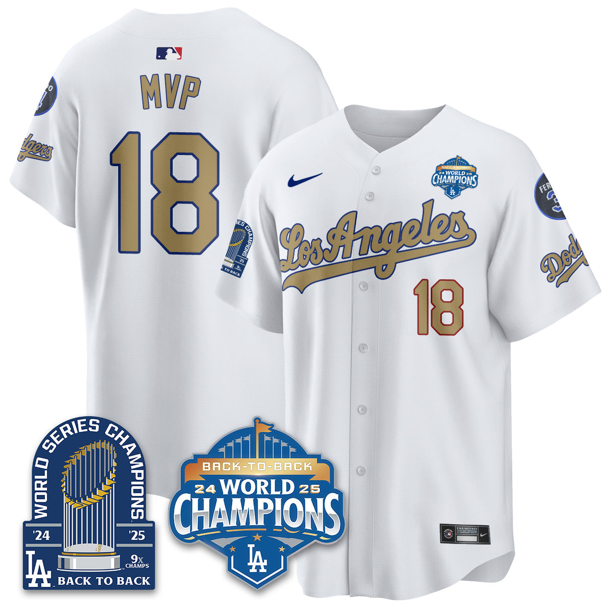 LAD Alternate Vapor Limited Jersey - 9x Champs - Stitched