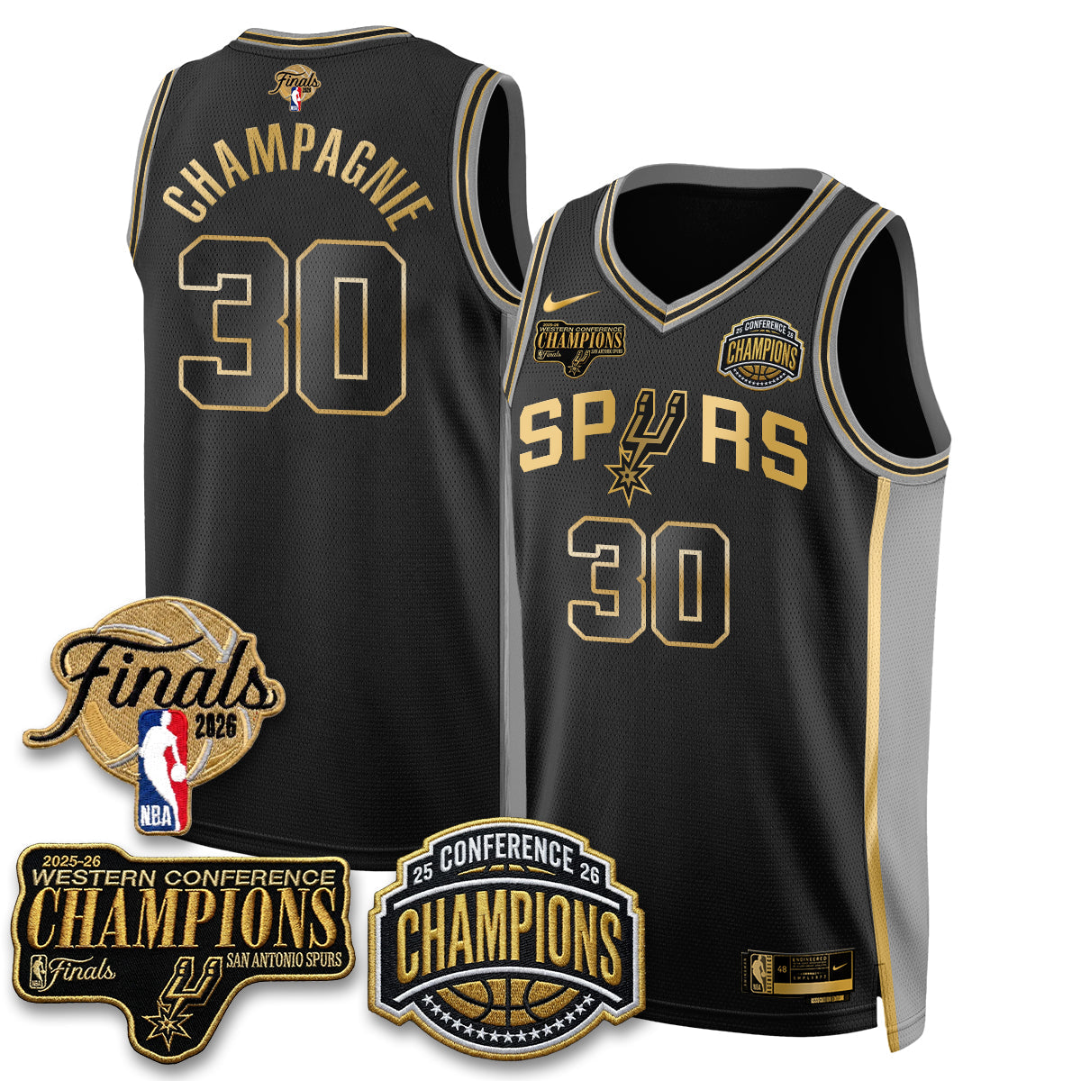 SAS 2026 NBA Western Conference Champions Vapor Special Edition Jersey - Stitched