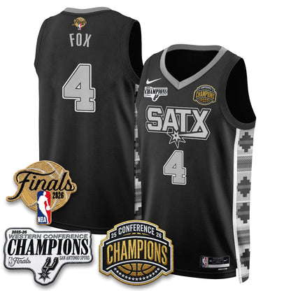 SAS 2026 NBA Western Conference Champions Vapor Jersey - Stitched