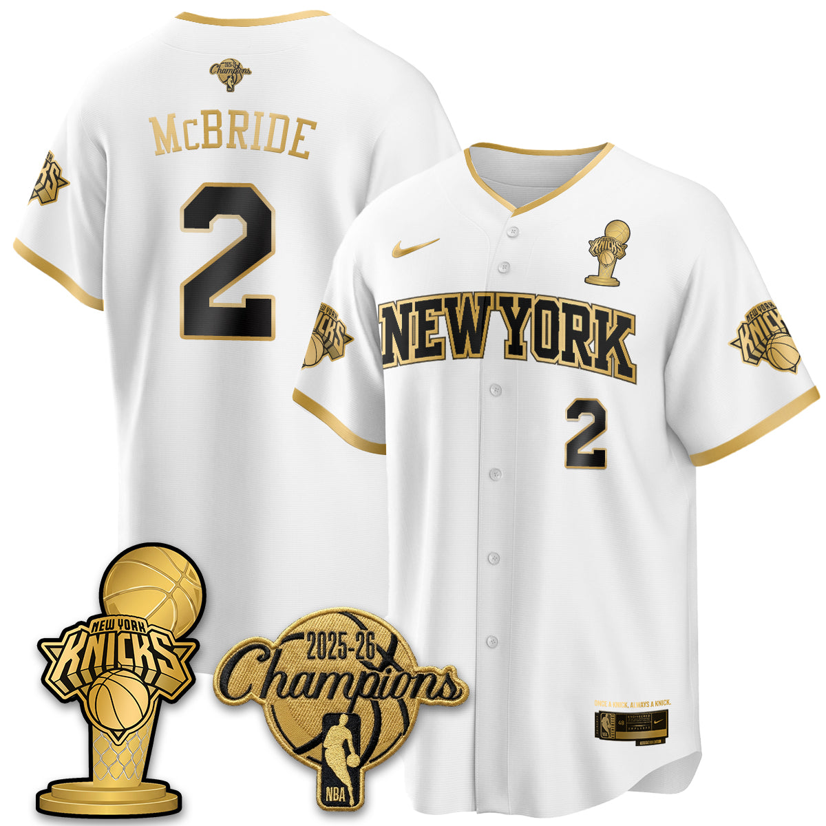 NYK 2026 NBA Champions Vapor Jersey - Stitched