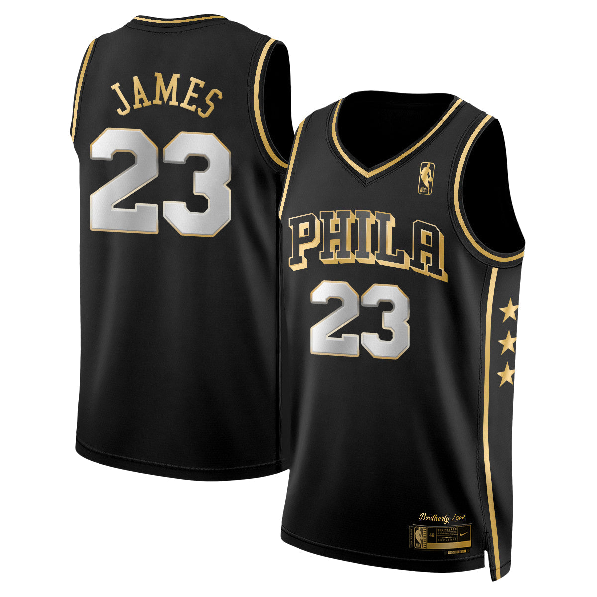 PHI LeBron James #23 Gold Edition Vapor Jersey - Stitched
