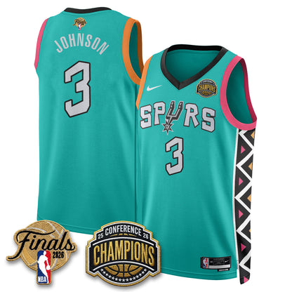 SAS 2026 NBA Western Conference Champions Vapor City Edition Jersey - Stitched
