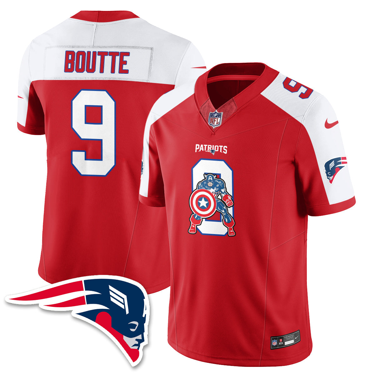 NE x Vibranium Shield Edition Vapor Jersey - Stitched