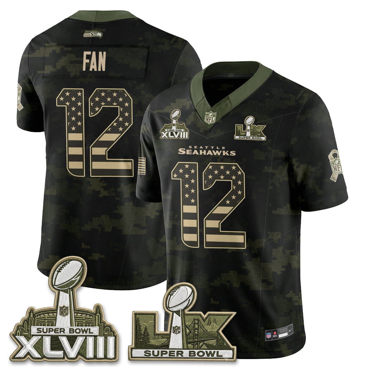 SEA 2026 Salute to Service Edition Vapor Jersey V2- Stitched