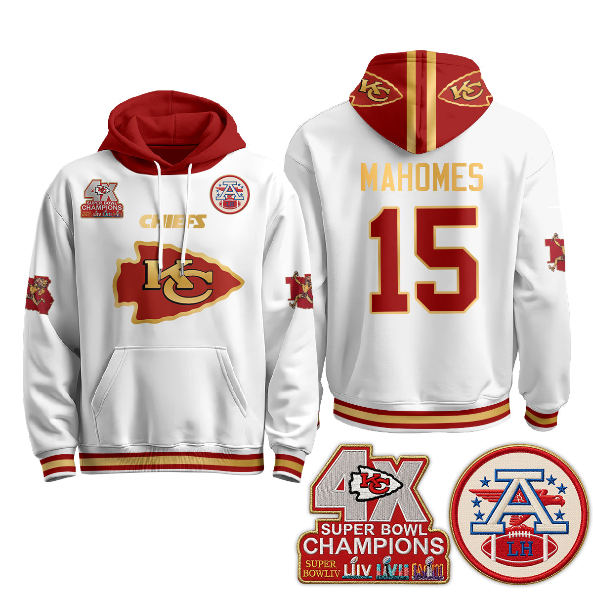 KC 4X Champs Gold Edition Hoodie - Stitched