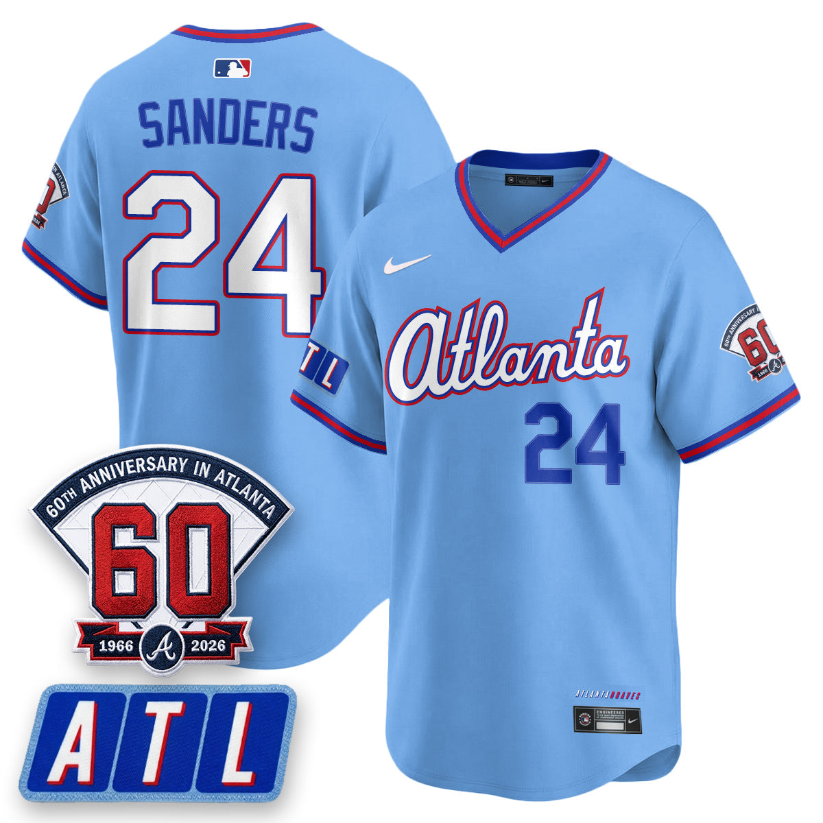 ATL 2026 City Connect - 60th Anniversary in Atlanta Patch Vapor Limited Jersey - Stitched