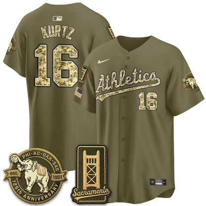 OAK Military Appreciation Game Day Jersey - Stitched