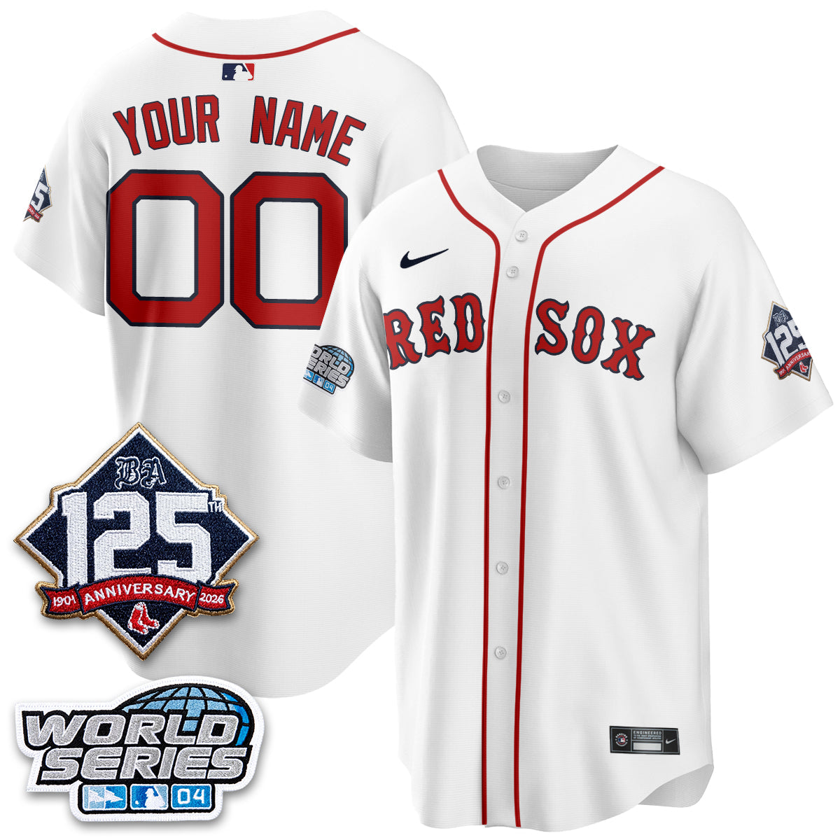 BOS Throwback 2004 Vapor Custom Jersey - Stitched
