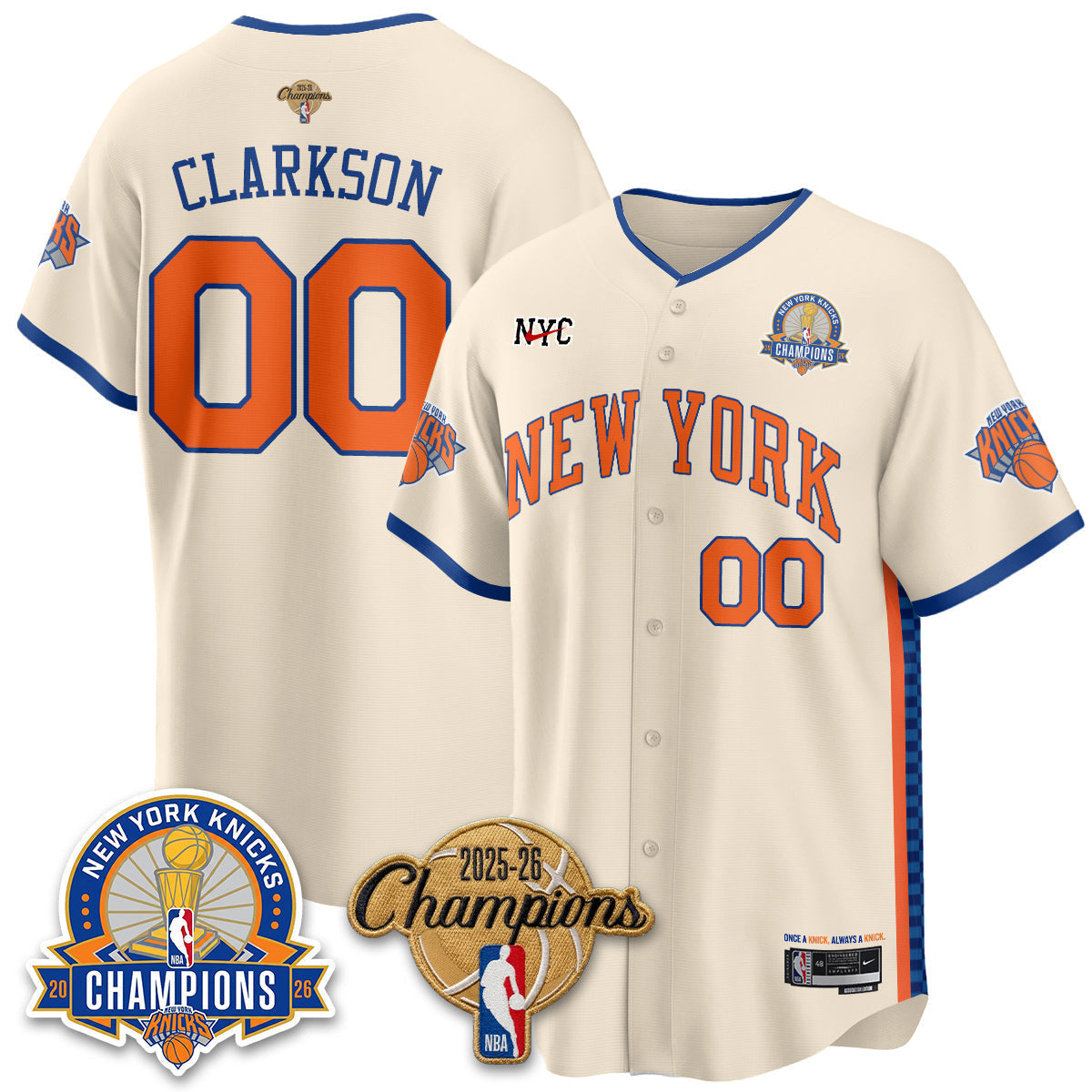 NYK 2026 NBA Champions Special Edition Vapor Jersey V2- Stitched