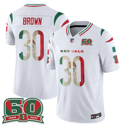 Cincinnati Bengals Mexico Edition Vapor Jersey - Stitched