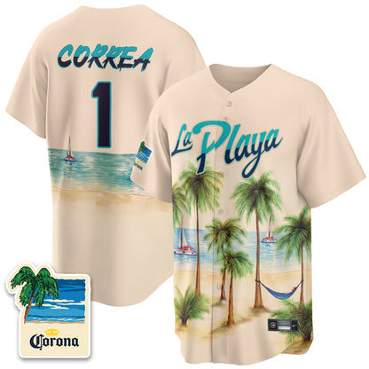 HOU Beach Connect "La Playa" Edition Vapor Jersey- Patch Stitched