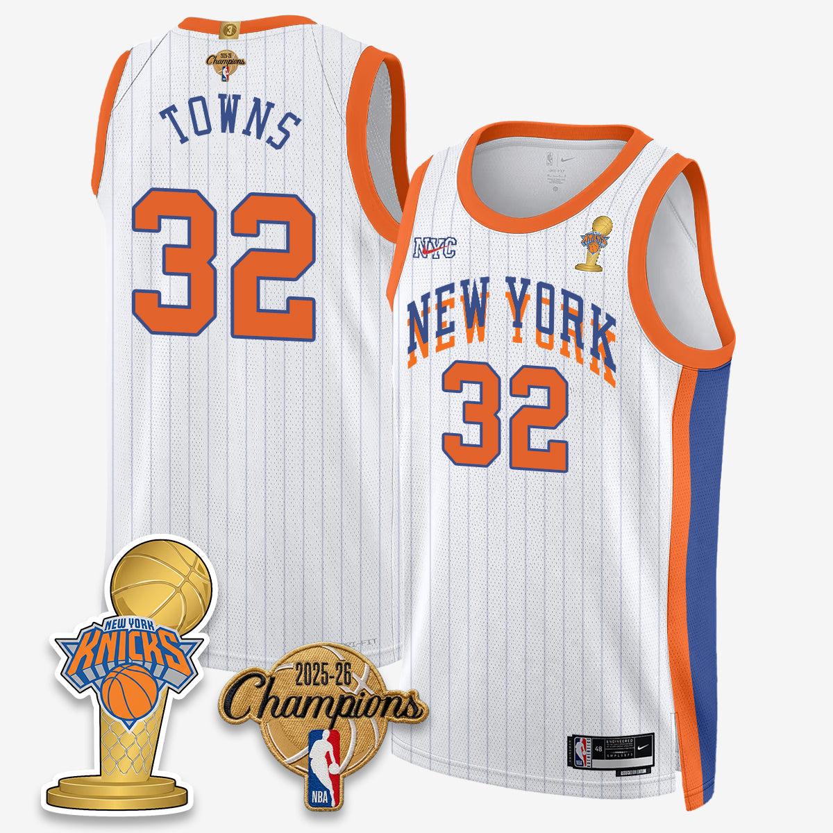 NYK 2026 Basketball Champions Vapor Jersey - Stitched