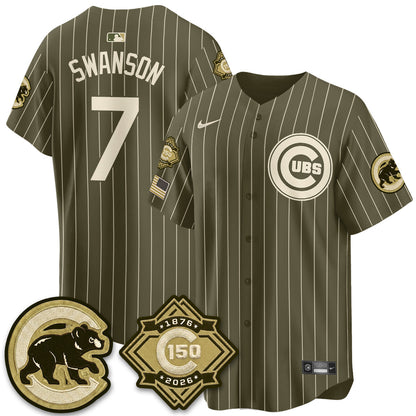 CHC New Era Olive 2026 Armed Forces Day Jersey -Stitched
