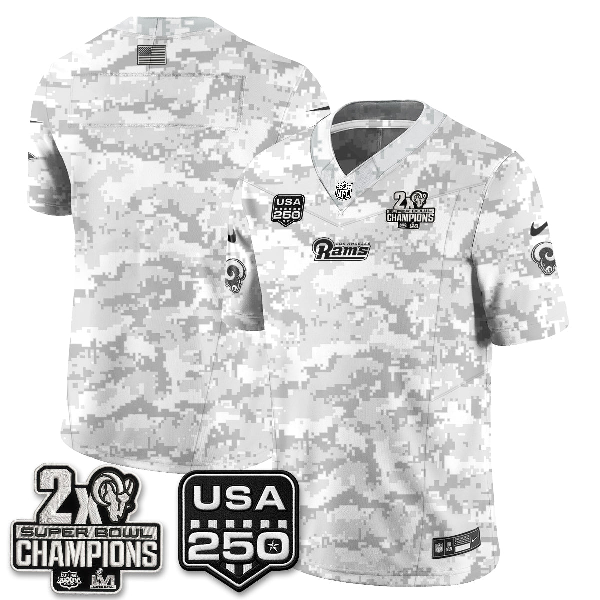 LAR 2026 Salute To Service Vapor Jersey - Stitched