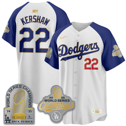 LAD Gold Collection Stadium Vapor Limited Jersey - 9x Champs - Stitched