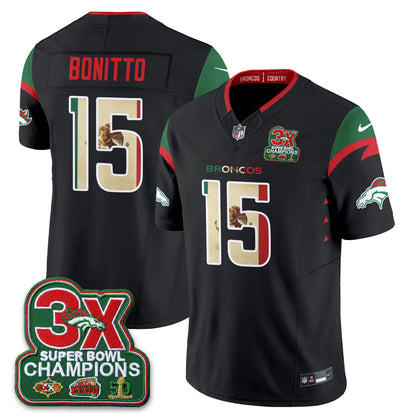Denver Broncos Mexico Edition Vapor Jersey - Stitched