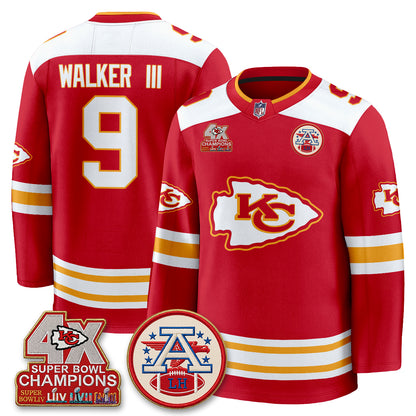 KC 4X Champs Edition Hockey Jersey - Stitched