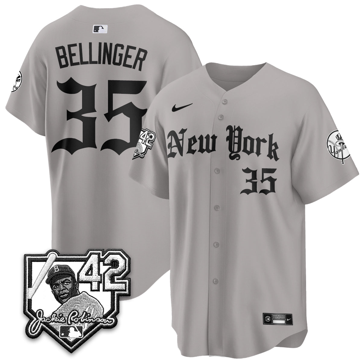 NYY 2026 Jackie Robinson Day Gothic Vapor Limited Jersey - Stitched