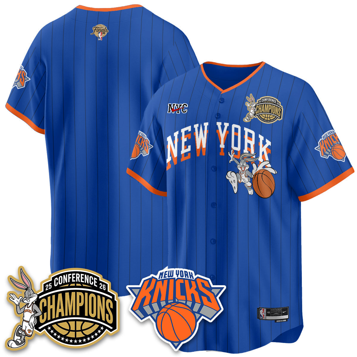 NYK 2026 NBA Finals x Bunny Vapor Jersey V2- Stitched