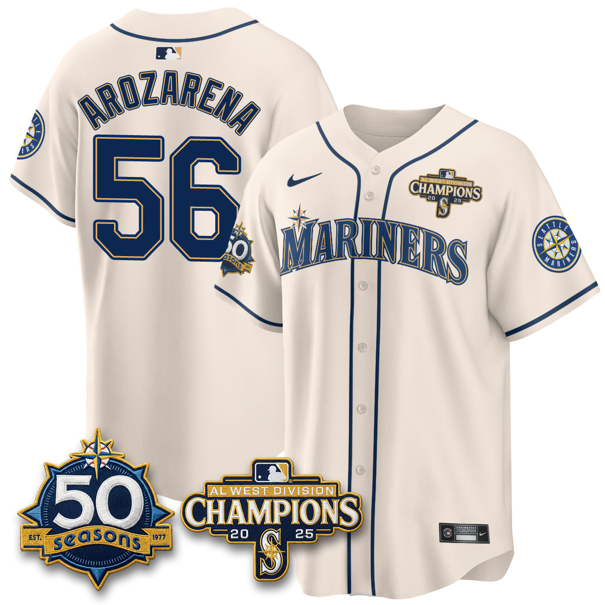 SEA Vapor Premier Limited Jersey - 50th Anniversary & AL West Division Champions - Steelheads Community Funds - Stitched