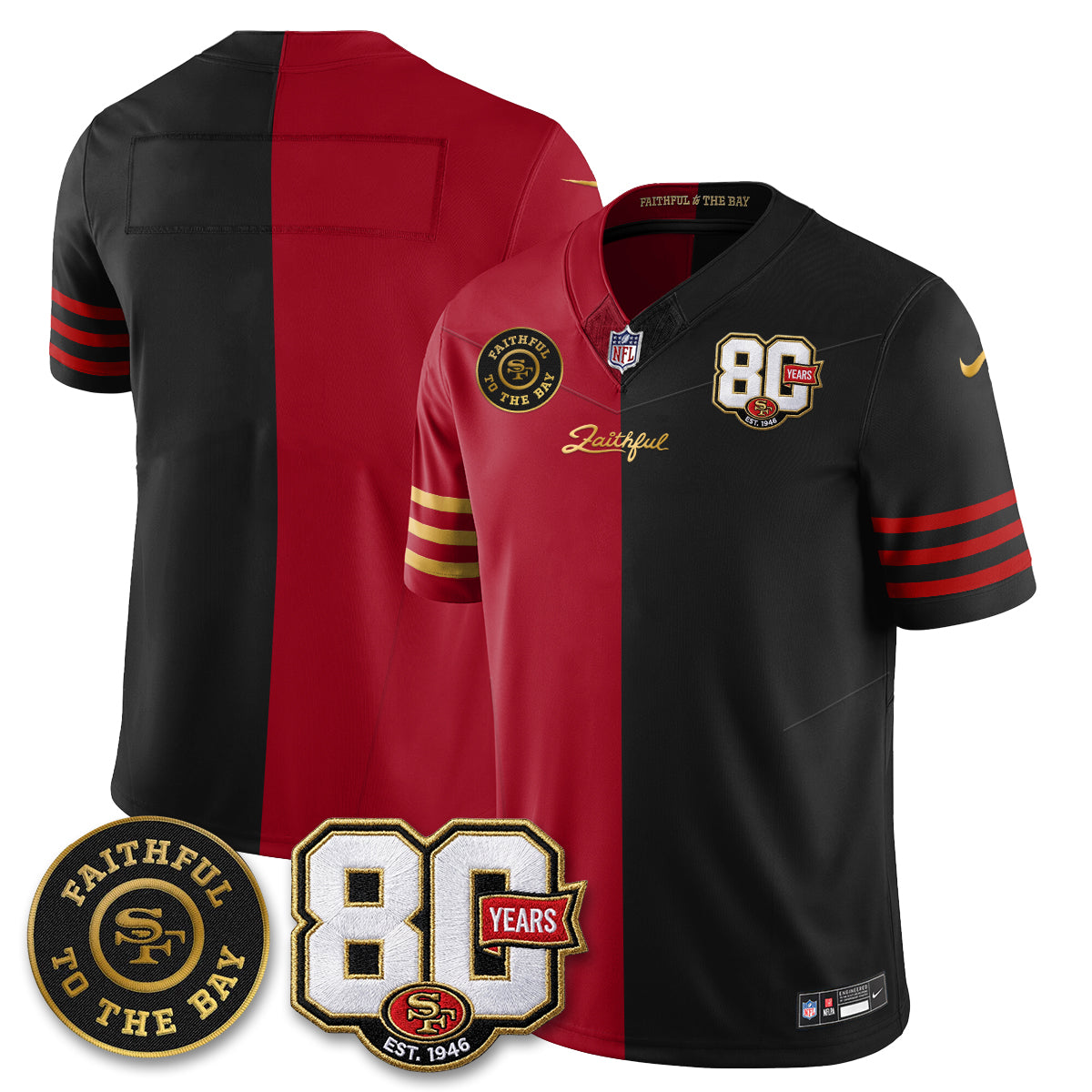SF “Rivalries” Vapor Limited Jersey - Faithful To The Bay Patch - Stitched