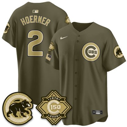 CHC New Era Olive 2026 Armed Forces Day Jersey -Stitched