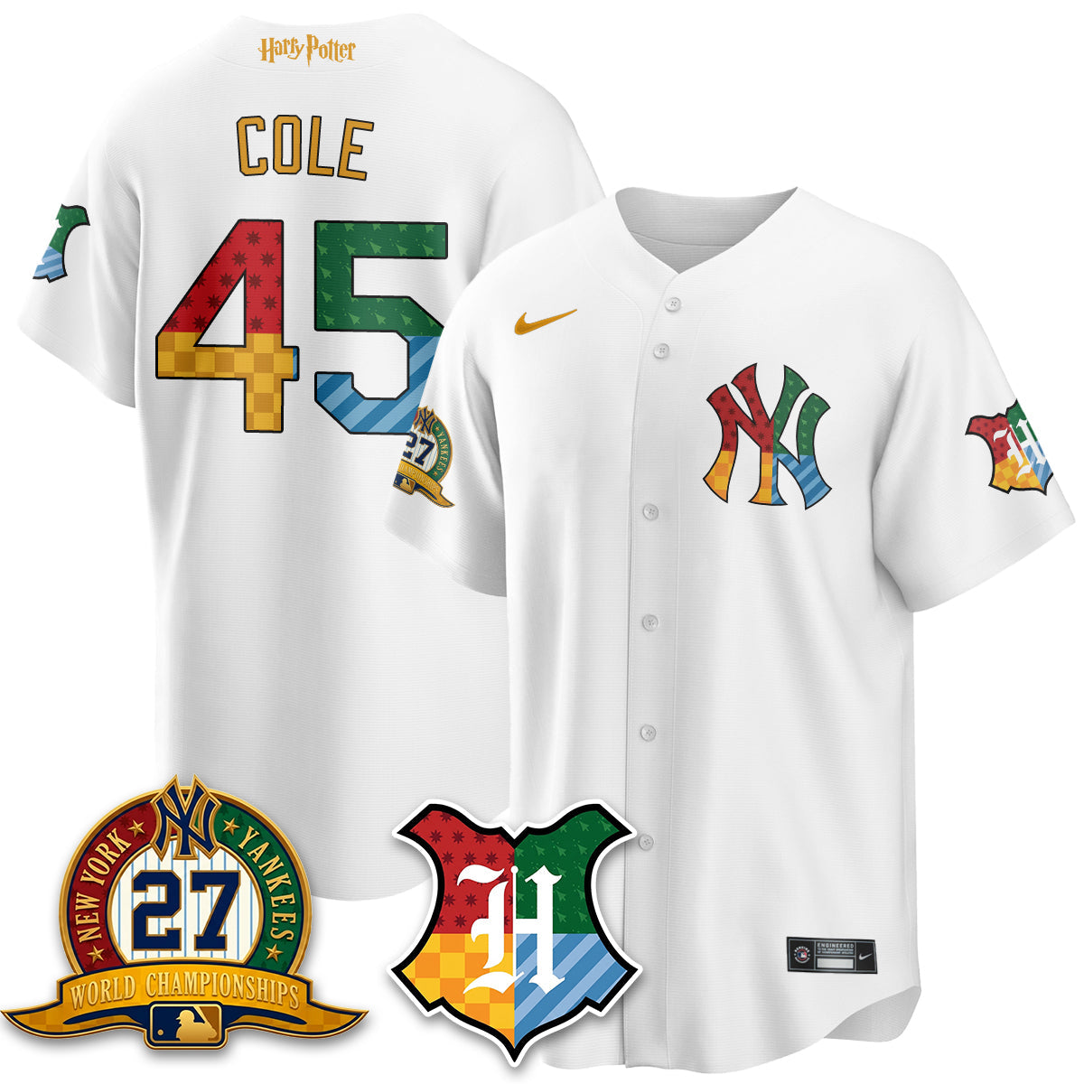 NYY x "The Lightning Bolt Wizard" Edition Vapor Jersey- Stitched