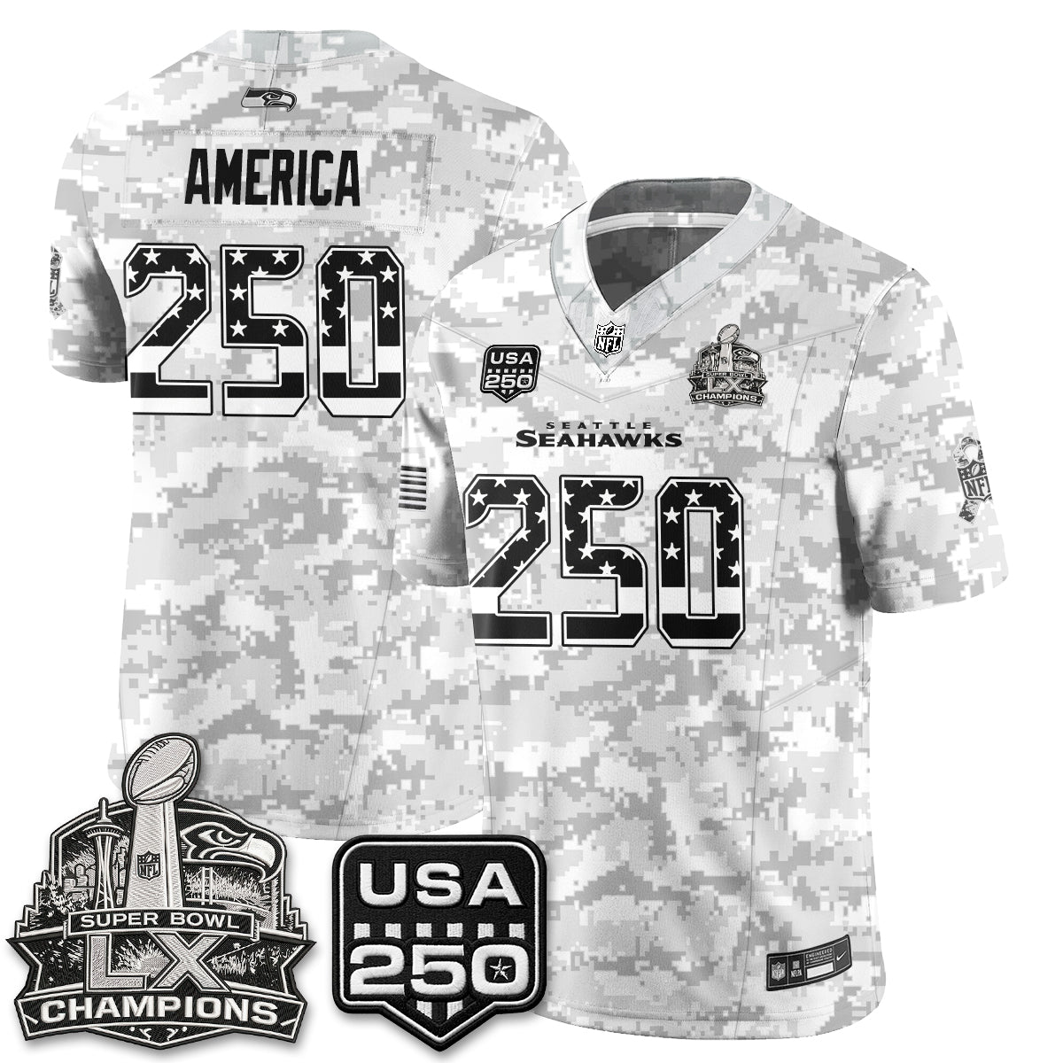 SEA 2026 Salute to Service Edition Vapor Jersey - Stitched
