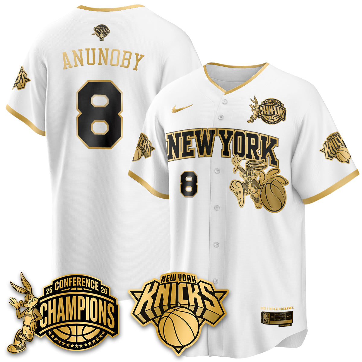 NYK 2026 NBA Finals x Bunny Vapor Jersey V2- Stitched