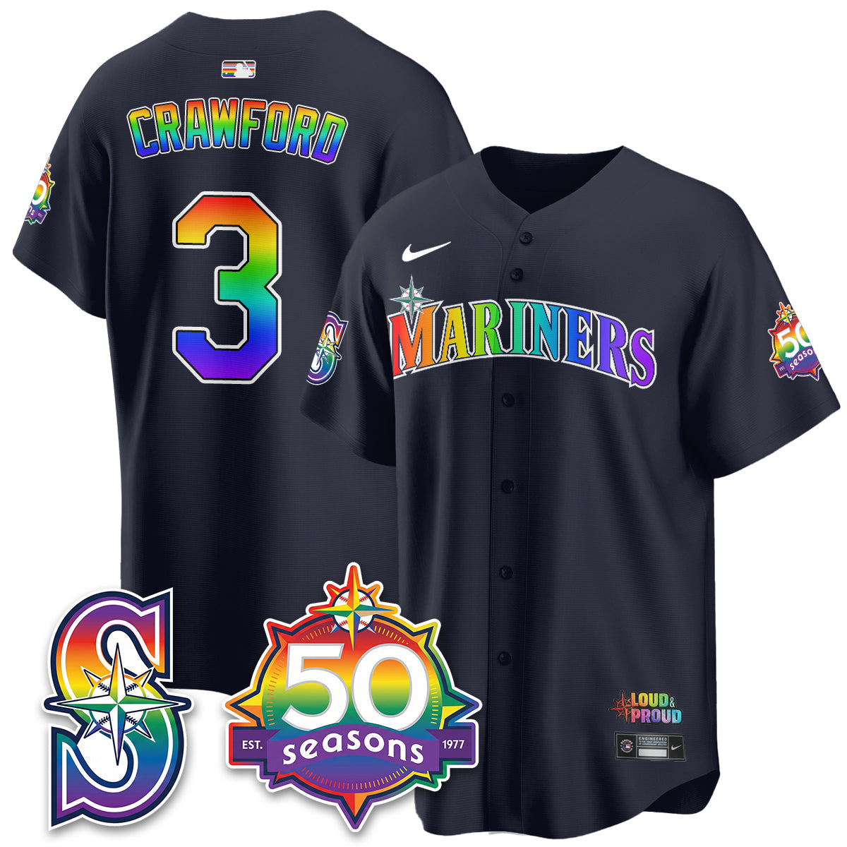 SEA Happy Pride Month Vapor Jersey - Stitched