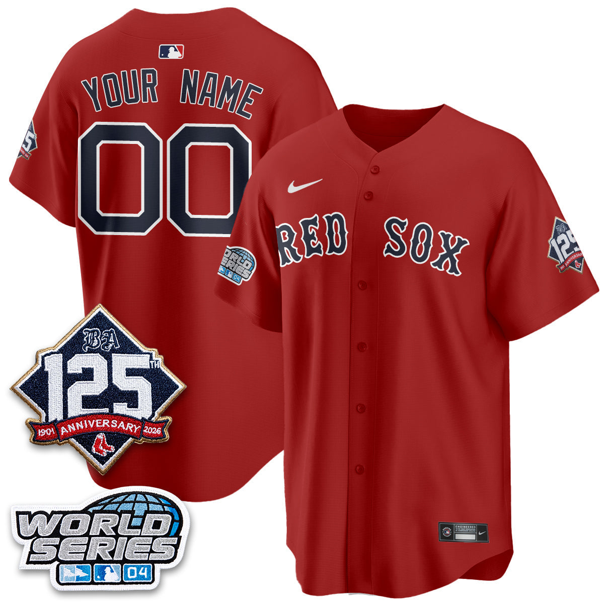 BOS Throwback 2004 Vapor Custom Jersey - Stitched