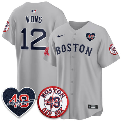BOS Tim Wakefield Memorial Patch Vaper Premier Limited Jersey - Stitched