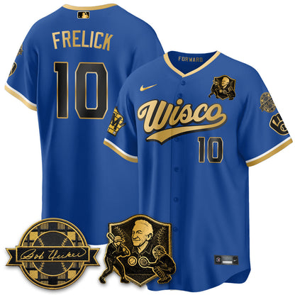 MIL Bob Uecker - 54 SSs for Brewers' Vapor Limited City Connect Jersey - Stitched