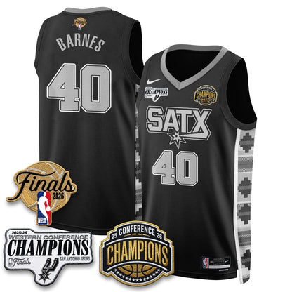 SAS 2026 NBA Western Conference Champions Vapor Jersey - Stitched