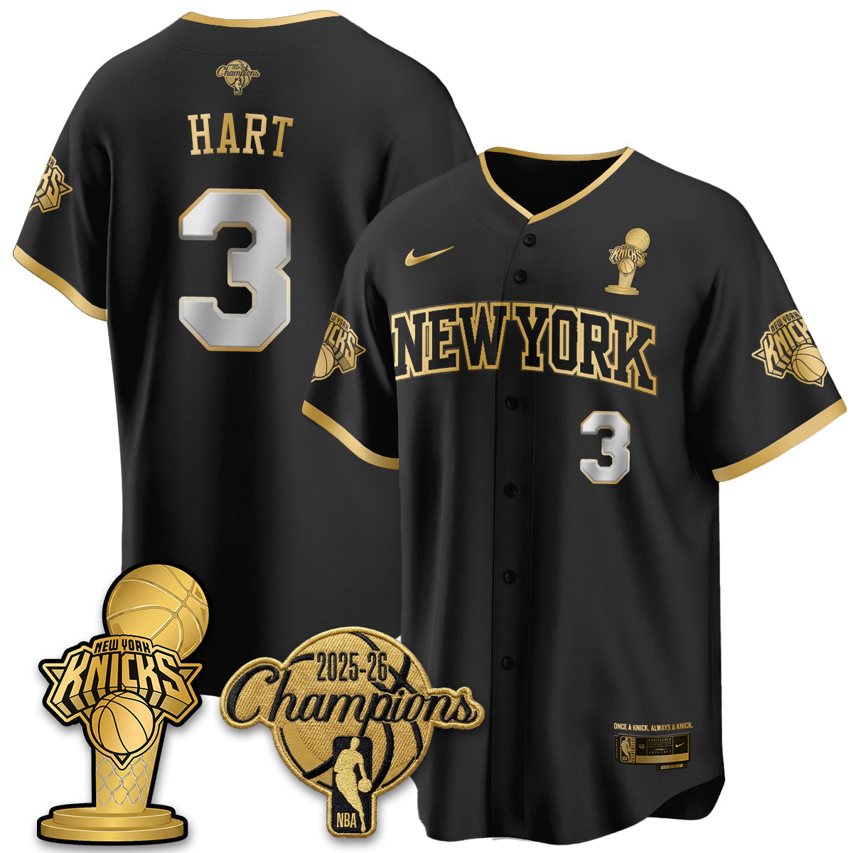NYK 2026 NBA Champions Vapor Jersey - Stitched