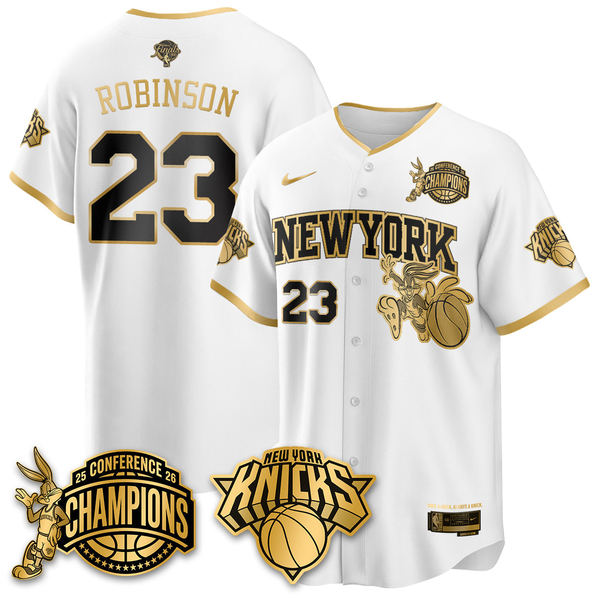 NYK 2026 NBA Finals x Bunny Vapor Jersey V2- Stitched