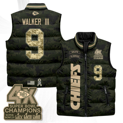 KC 2026 Salute to Service Puffer Vest - Printed