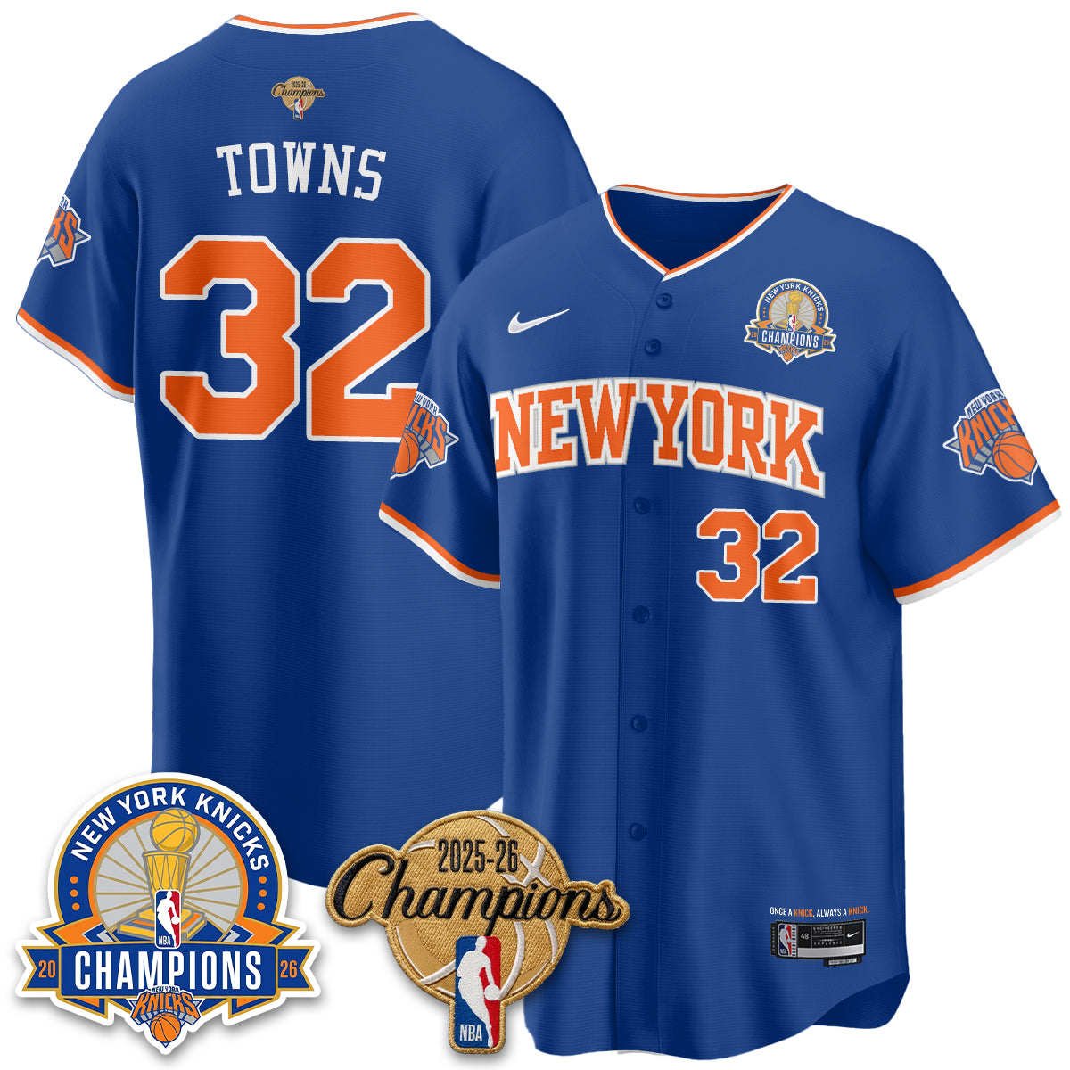 NYK 2026 NBA Champions Special Edition Vapor Jersey V2- Stitched