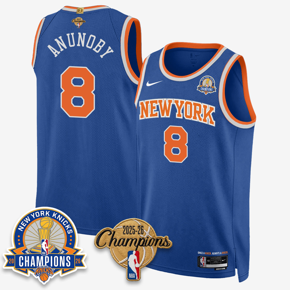 NYK 2026 Basketball Champions Special Edition Vapor Jersey V2- Stitched