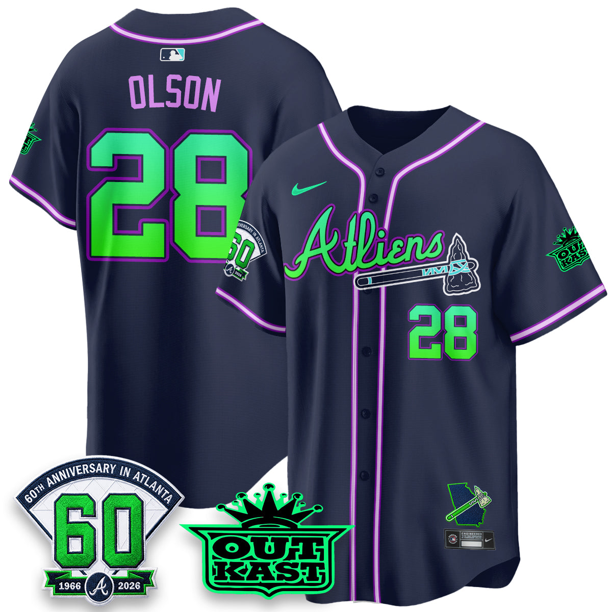 ATL x Atliens Cool Base Galaxy Version Jersey - Stitched-NQD